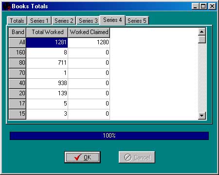 Screen Shot of Series 4 Book Totals Screen